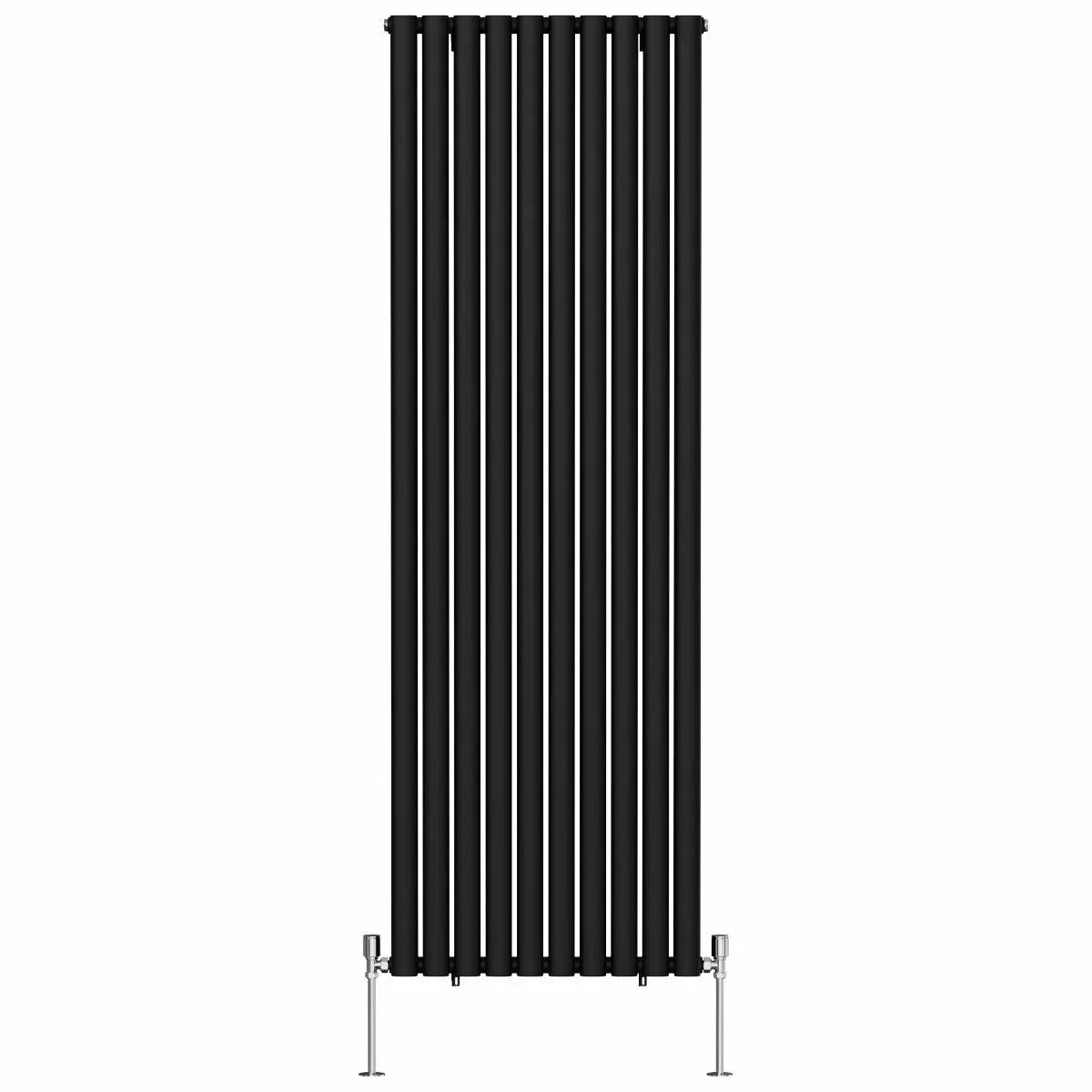 Cuneo - Modern vertical oval tube radiator black