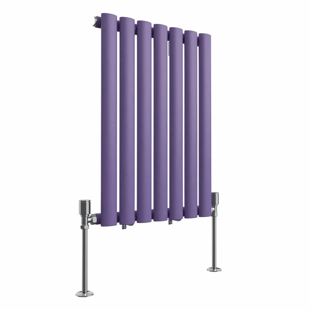 Cuneo - Modern horizontal oval tube radiator blue lilac