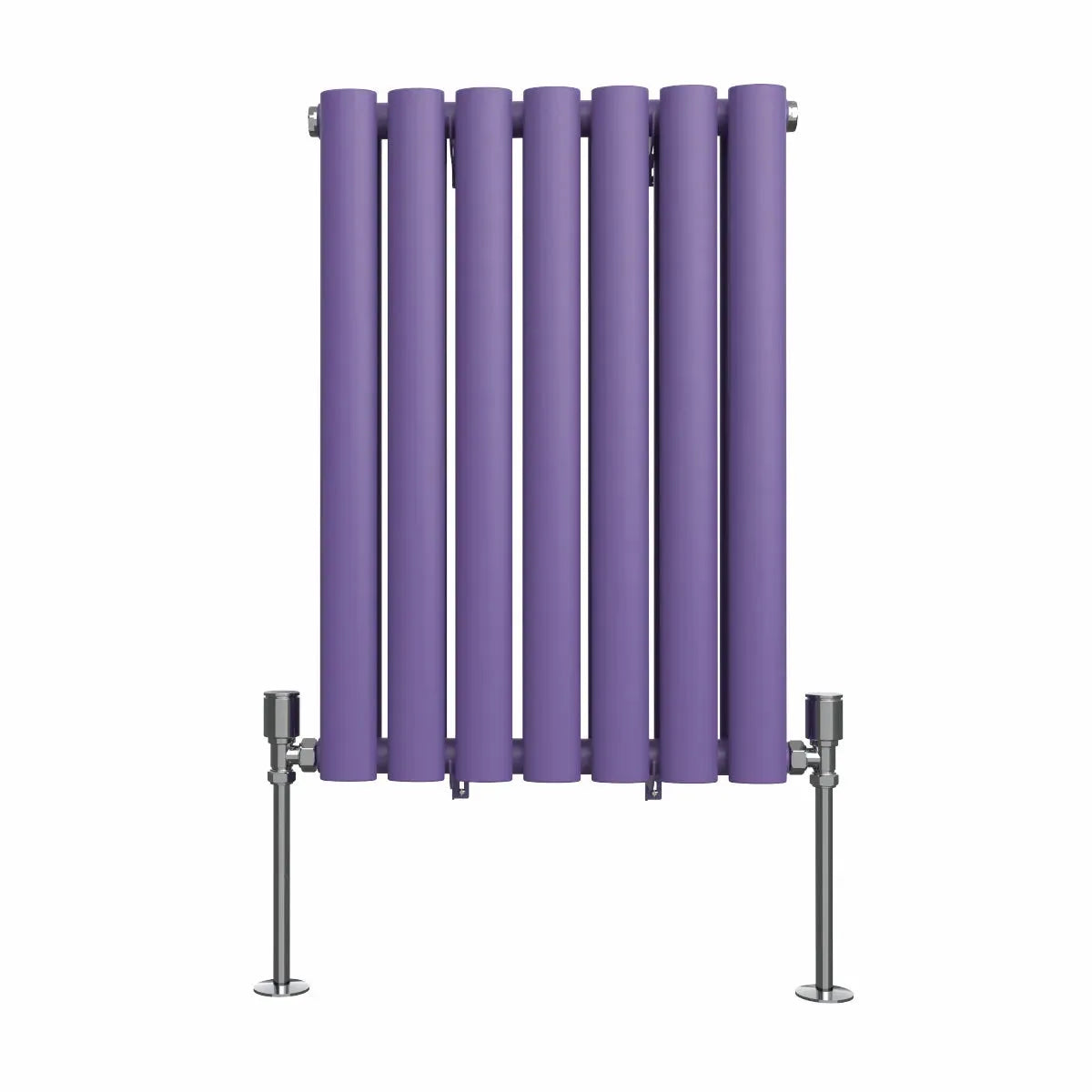 Cuneo - Modern horizontal oval tube radiator blue lilac