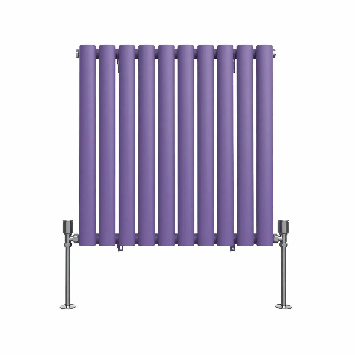 Cuneo - Modern horizontal oval tube radiator blue lilac