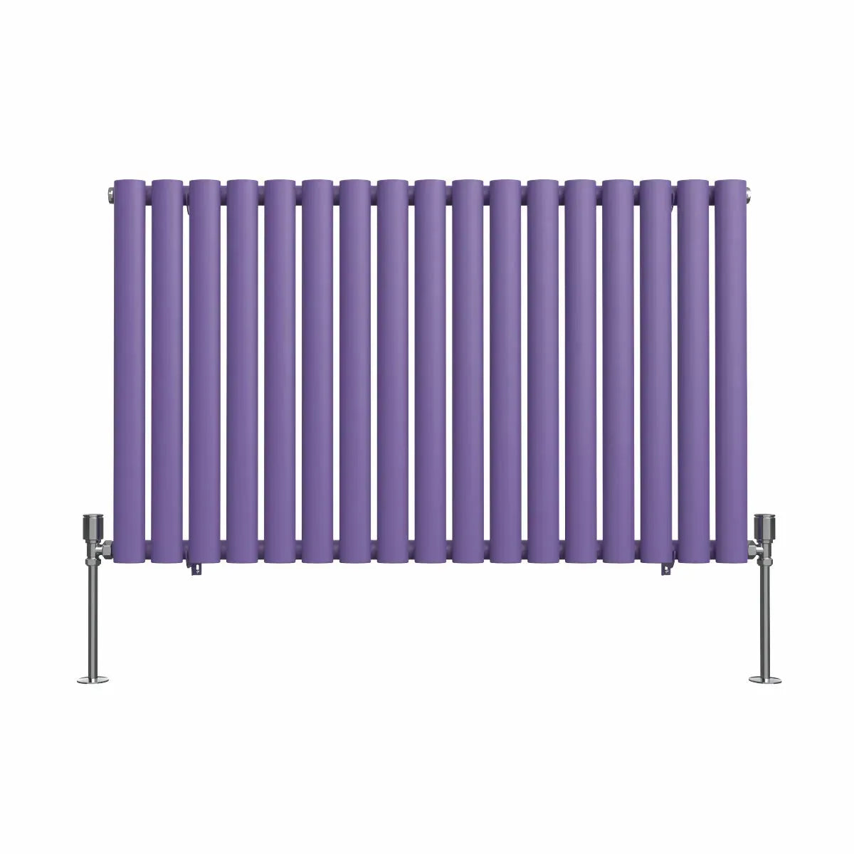 Cuneo - Modern horizontal oval tube radiator blue lilac