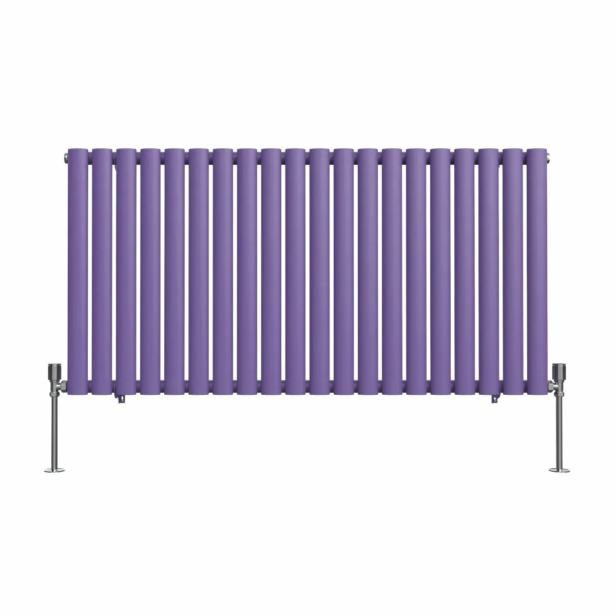 Cuneo - Modern horizontal oval tube radiator blue lilac