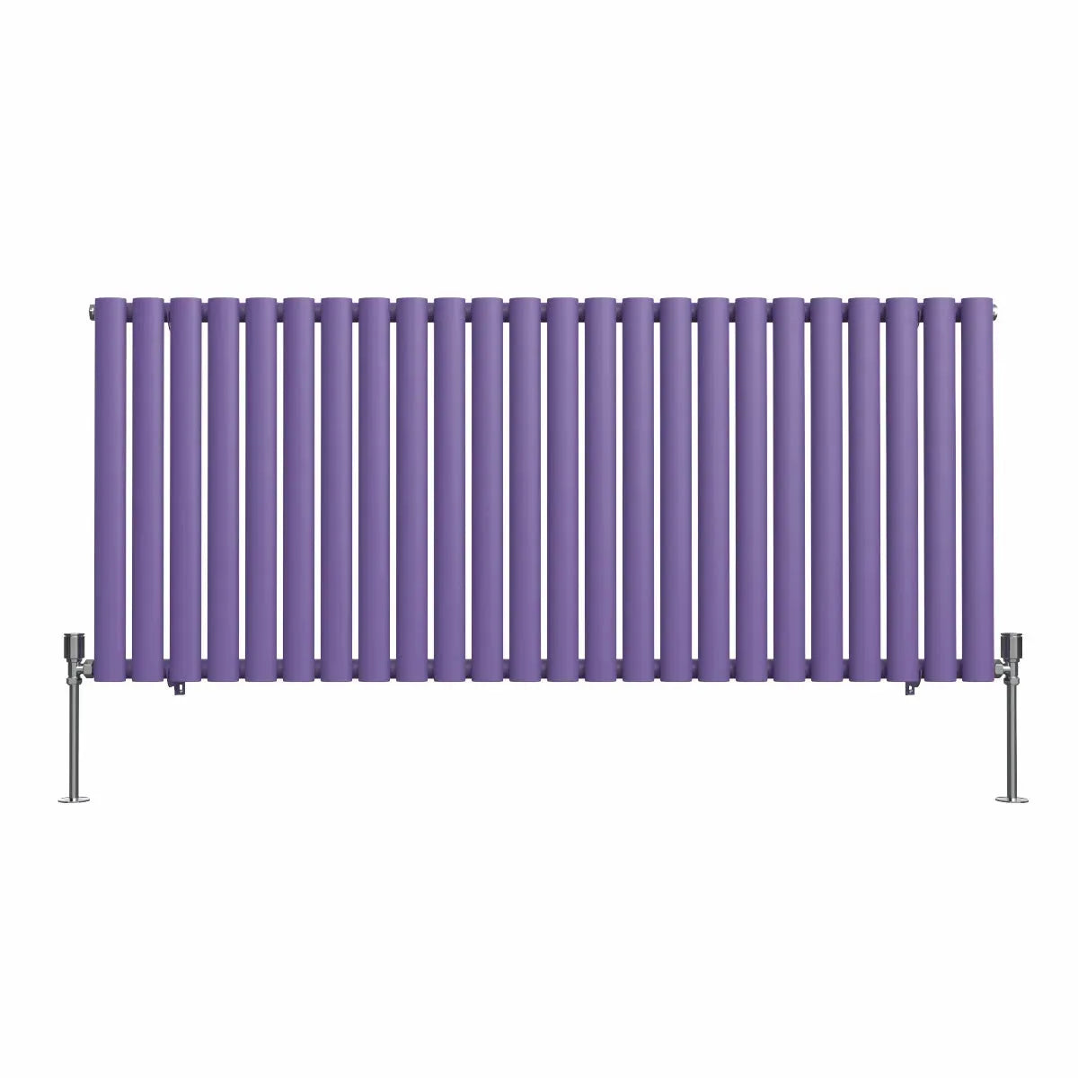 Cuneo - Modern horizontal oval tube radiator blue lilac