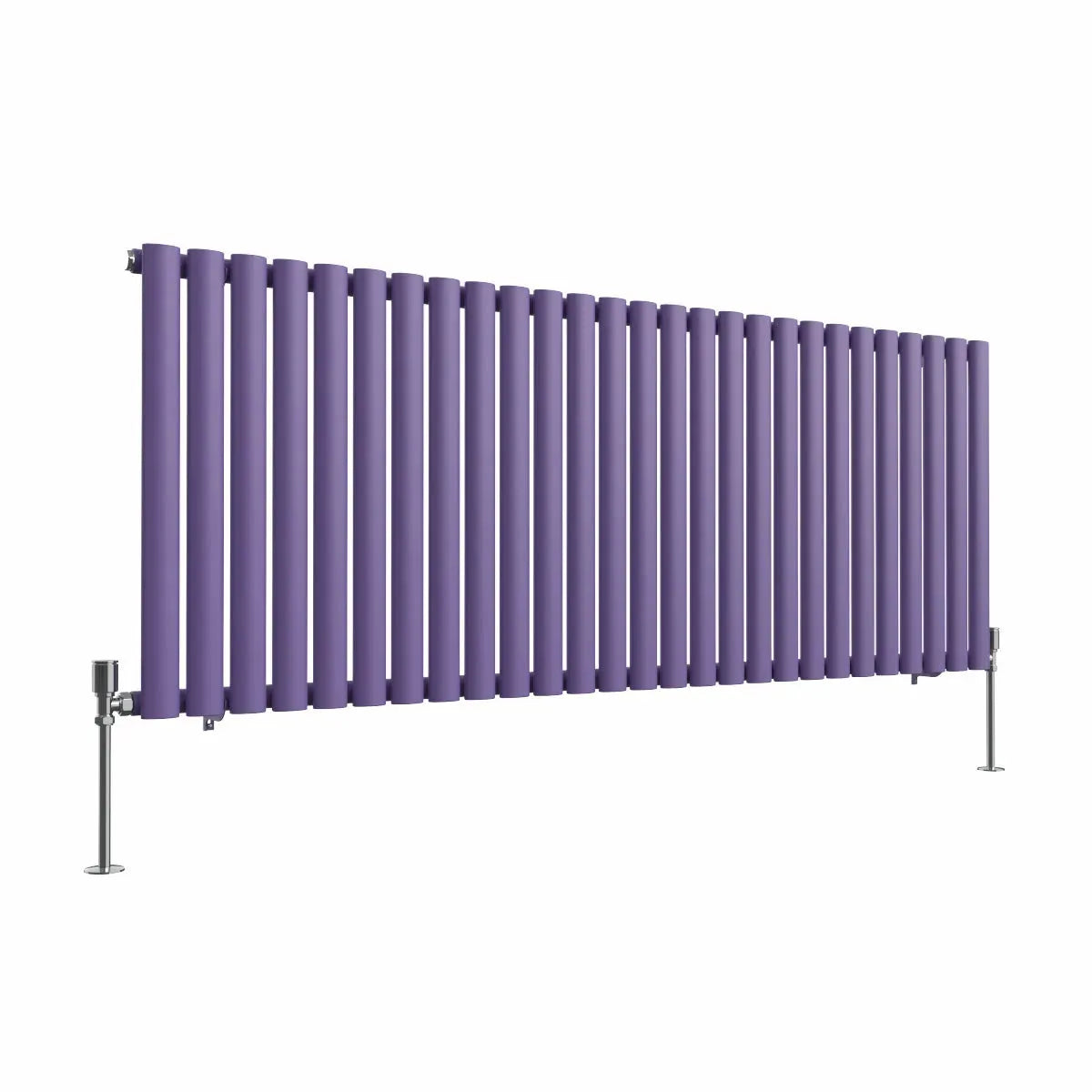 Cuneo - Modern horizontal oval tube radiator blue lilac