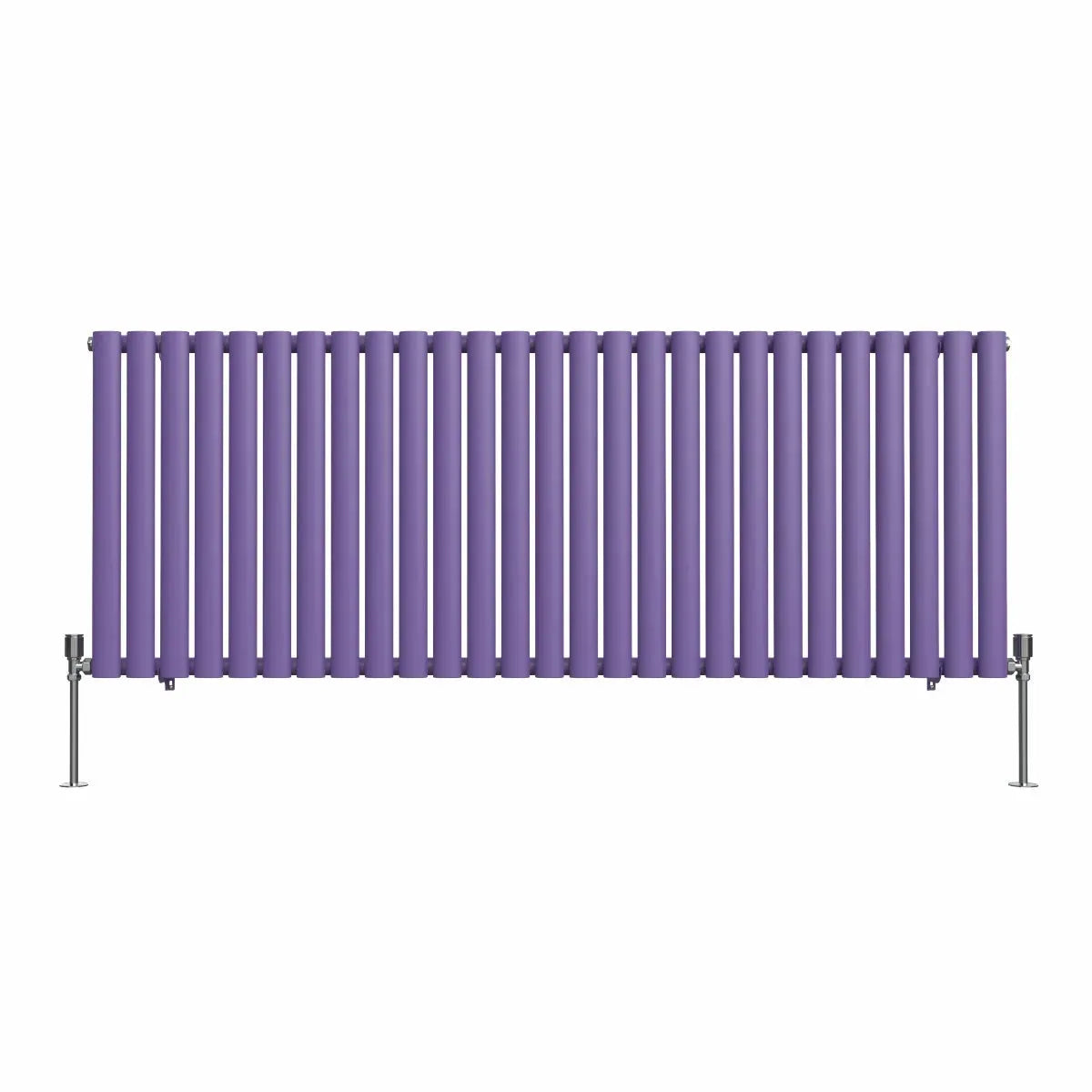 Cuneo - Modern horizontal oval tube radiator blue lilac