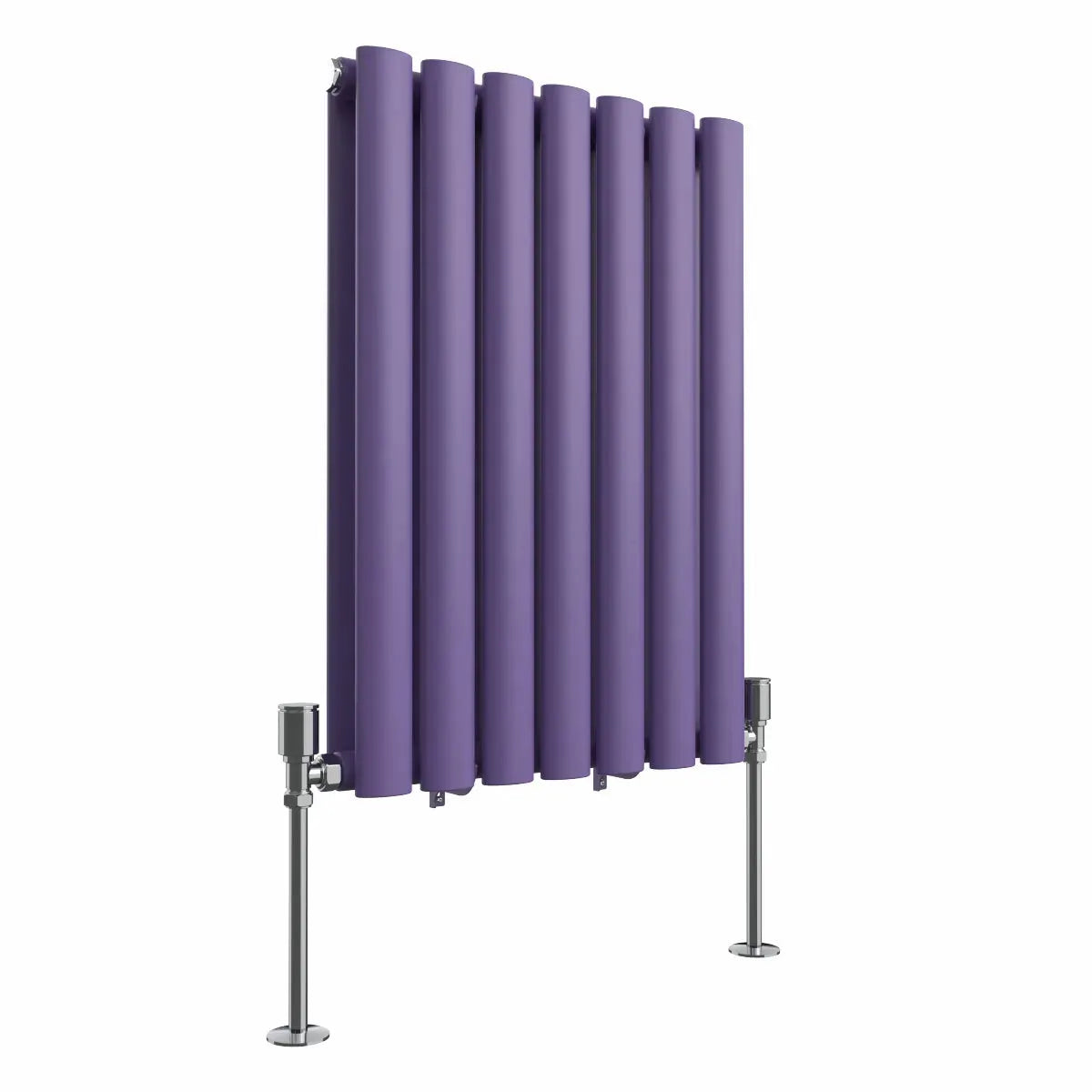 Cuneo - Modern horizontal oval tube radiator blue lilac