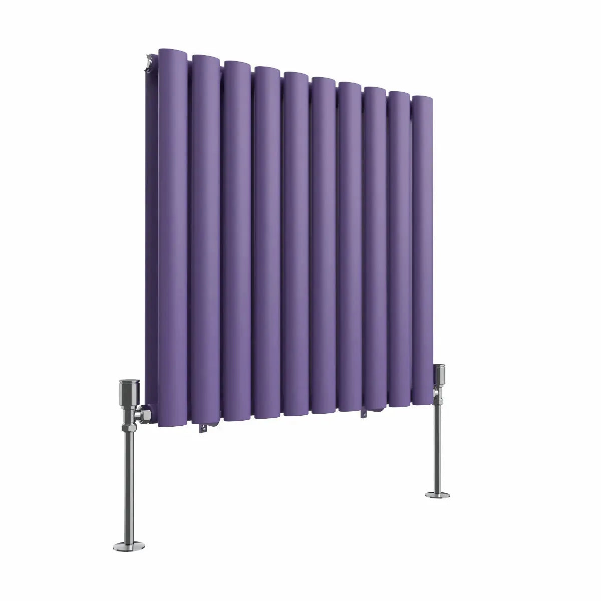 Cuneo - Modern horizontal oval tube radiator blue lilac