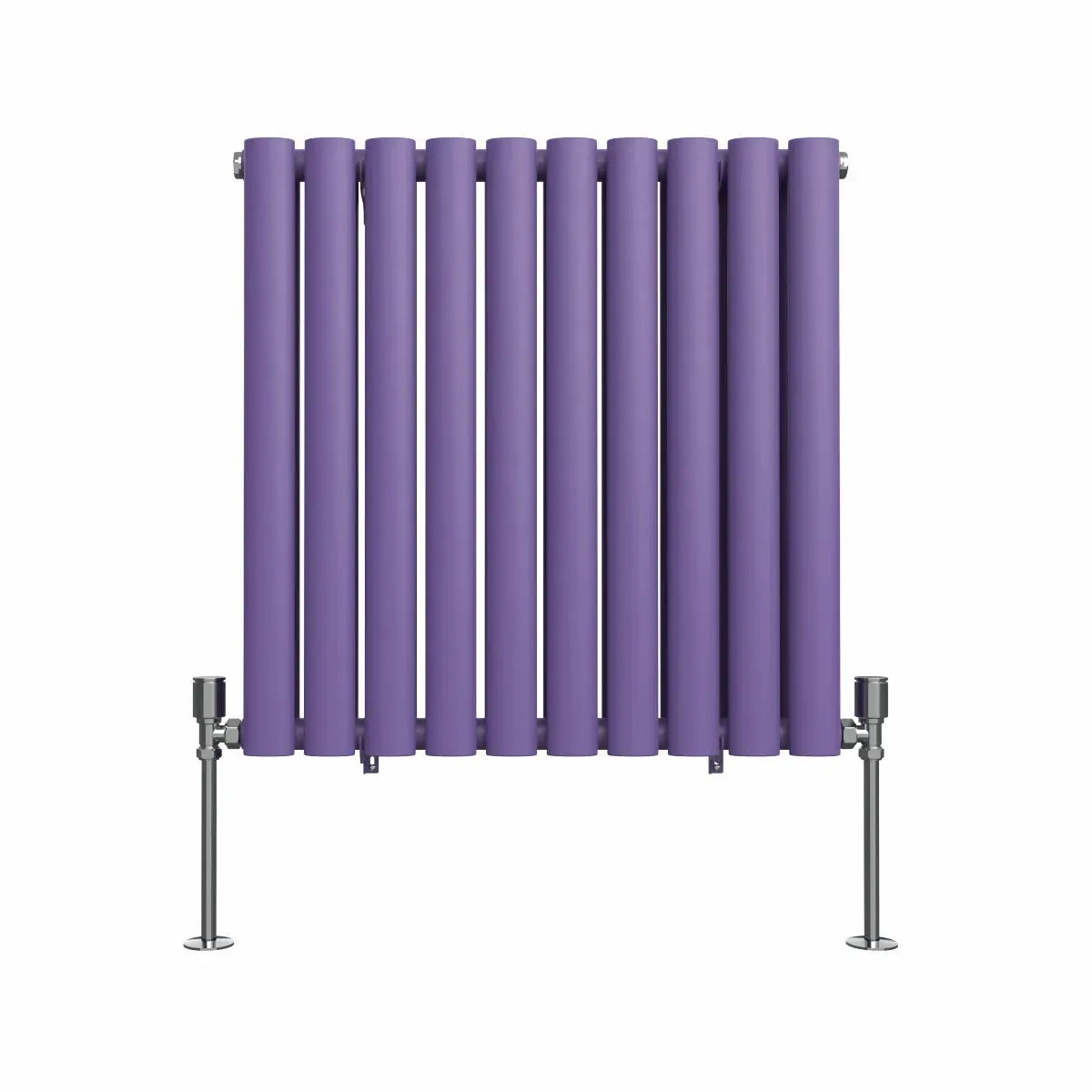 Cuneo - Modern horizontal oval tube radiator blue lilac