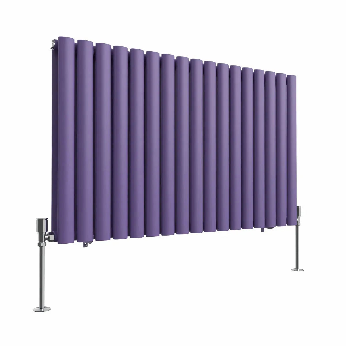 Cuneo - Modern horizontal oval tube radiator blue lilac