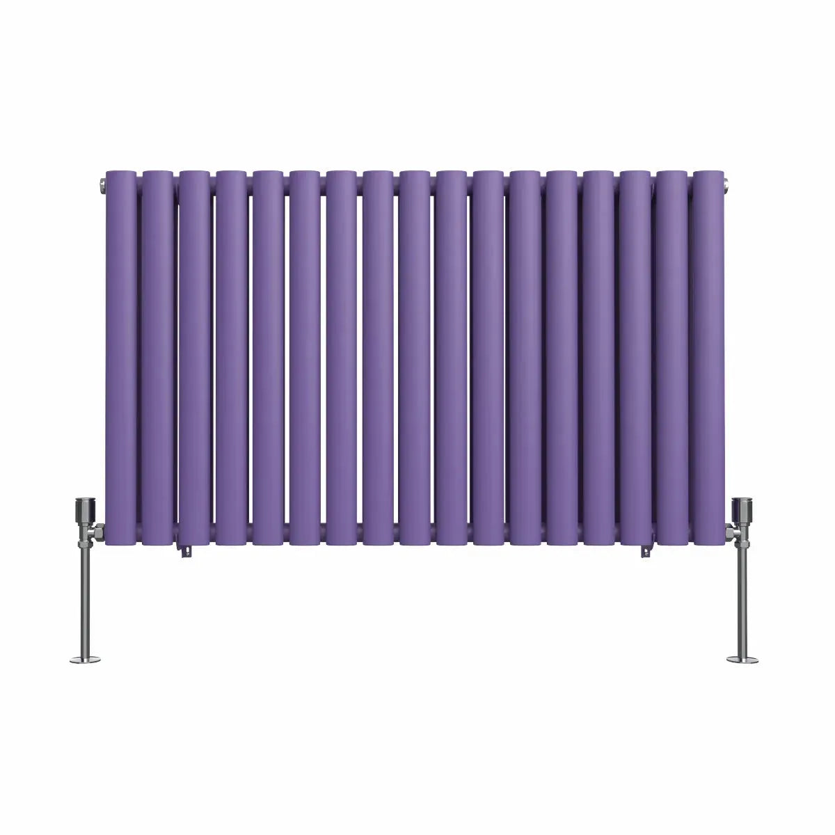 Cuneo - Modern horizontal oval tube radiator blue lilac