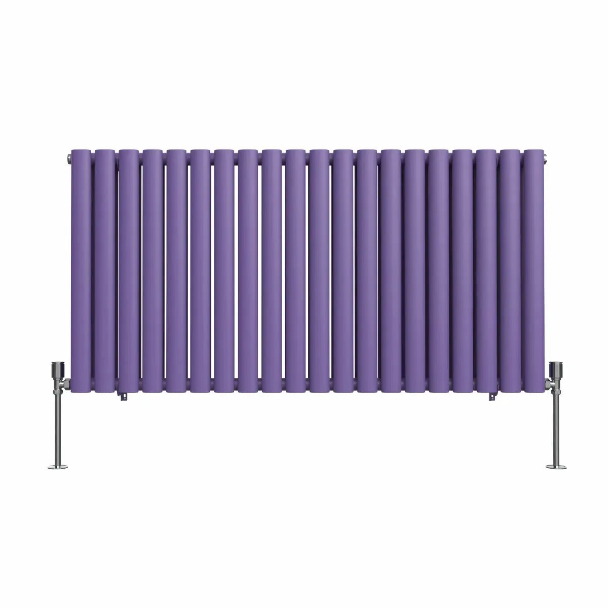 Cuneo - Modern horizontal oval tube radiator blue lilac