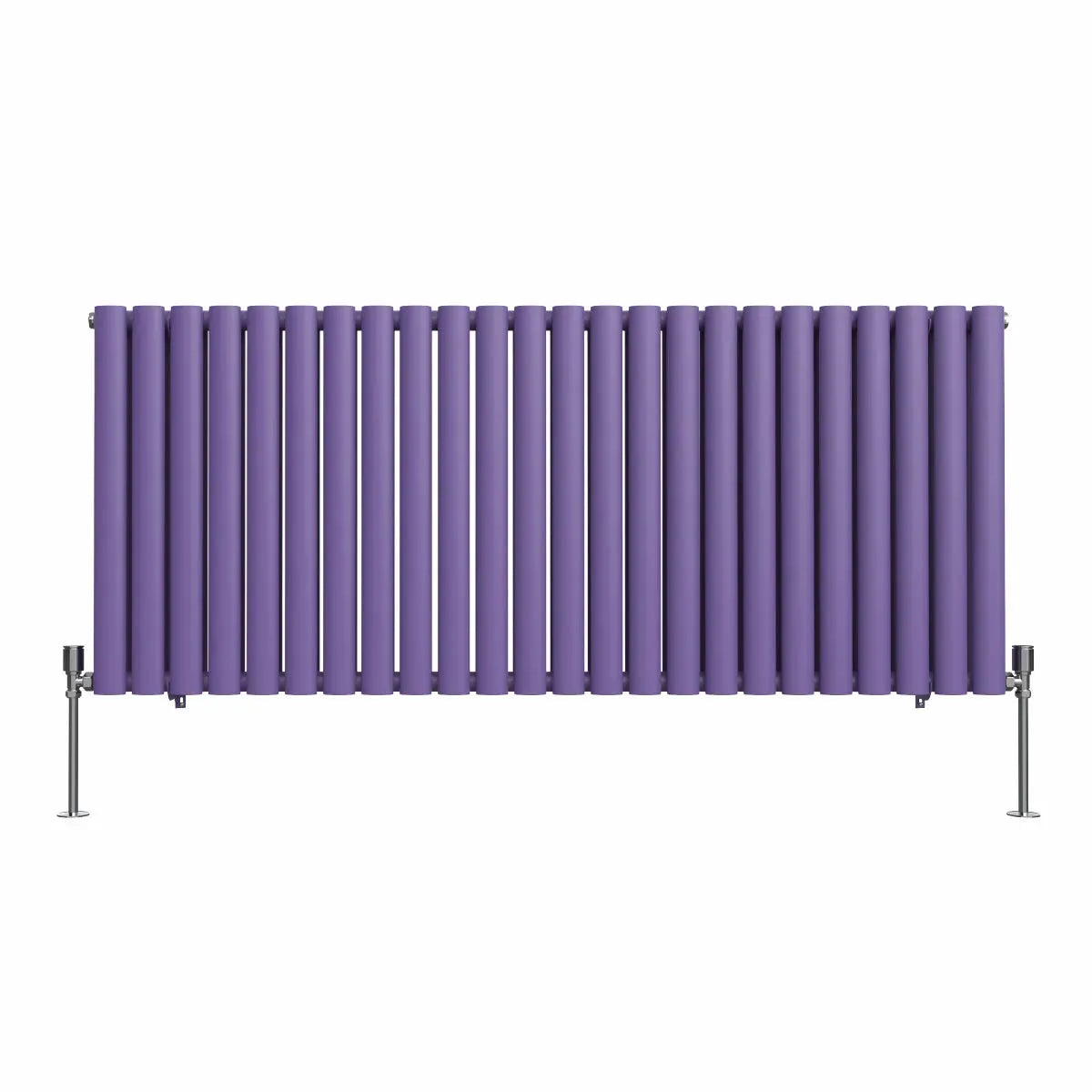 Cuneo - Modern horizontal oval tube radiator blue lilac