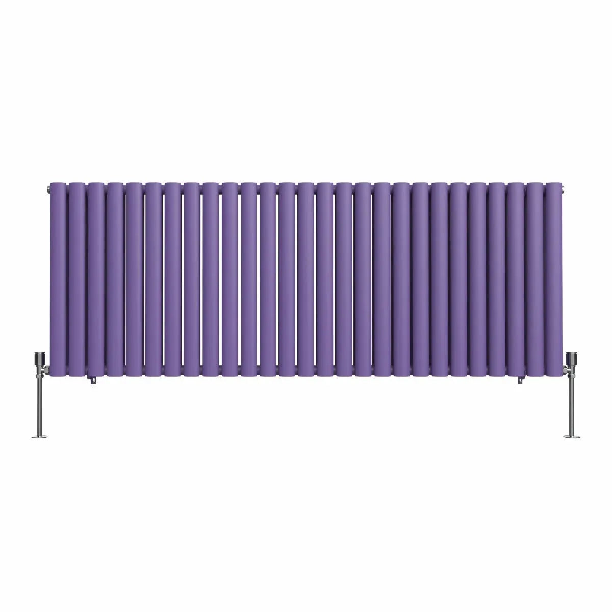 Cuneo - Modern horizontal oval tube radiator blue lilac