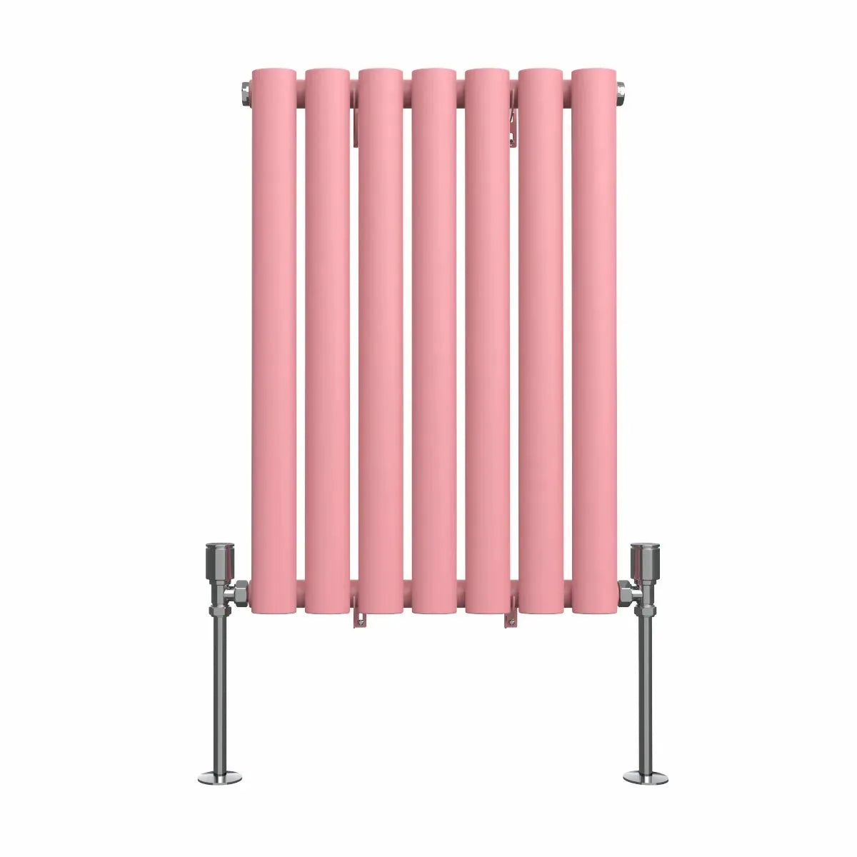 Cuneo - Modern horizontal oval tube radiator light pink