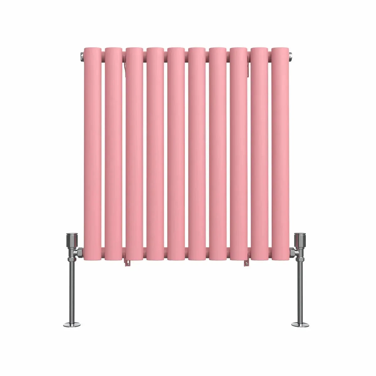 Cuneo - Modern horizontal oval tube radiator light pink