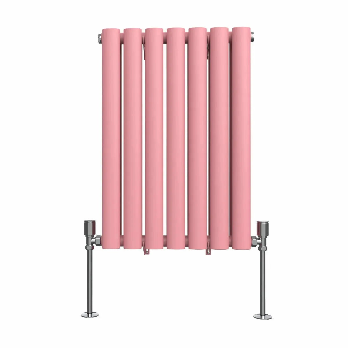 Cuneo - Modern horizontal oval tube radiator light pink