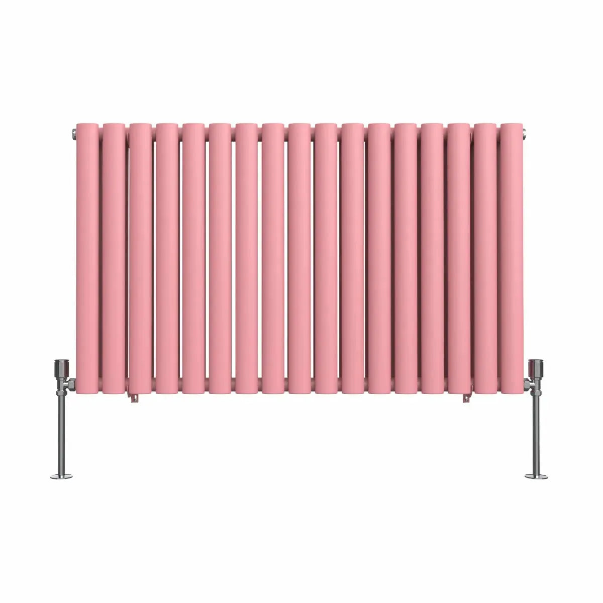 Cuneo - Modern horizontal oval tube radiator light pink