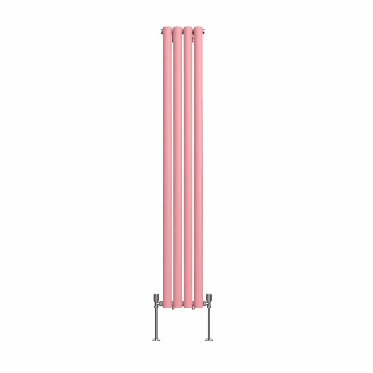 Cuneo - Modern vertical oval tube radiator light pink