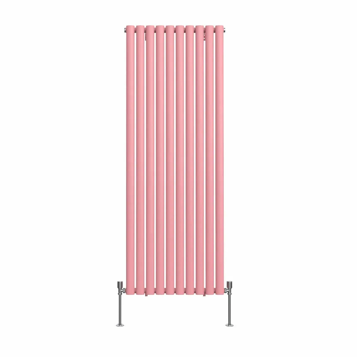 Cuneo - Modern vertical oval tube radiator light pink