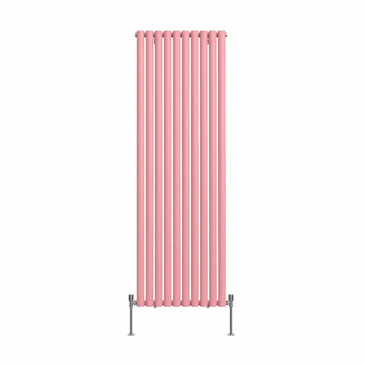 Cuneo - Modern vertical oval tube radiator light pink