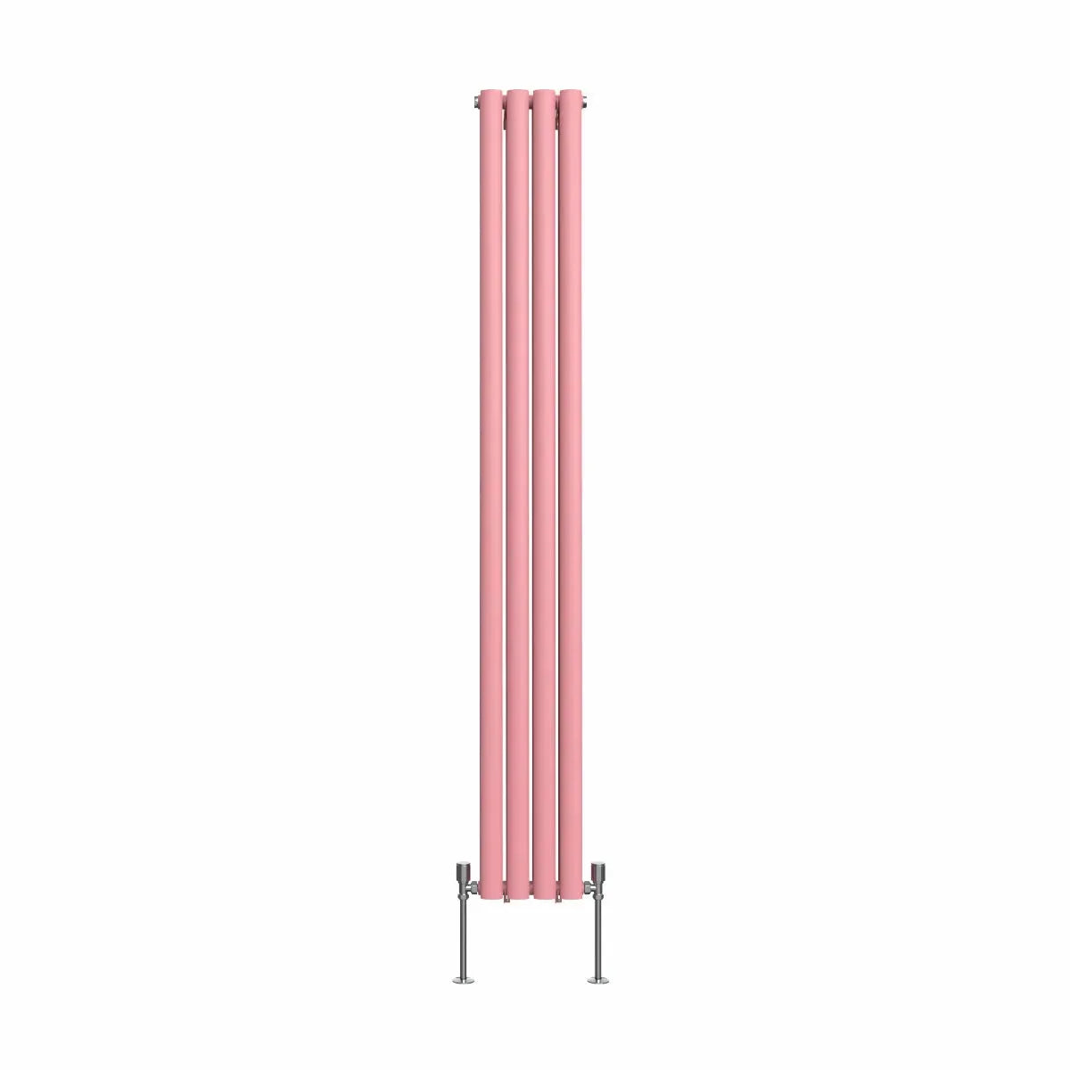 Cuneo - Modern vertical oval tube radiator light pink