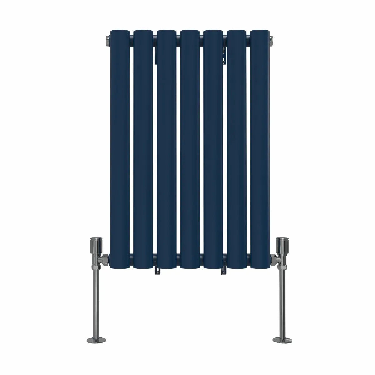 Cuneo - Modern horizontal oval tube radiator sapphire blue