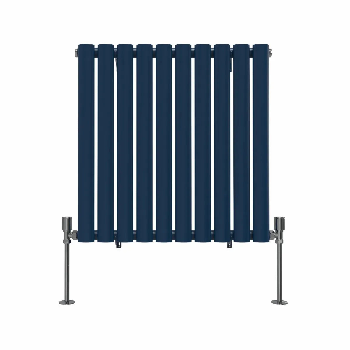 Cuneo - Modern horizontal oval tube radiator sapphire blue