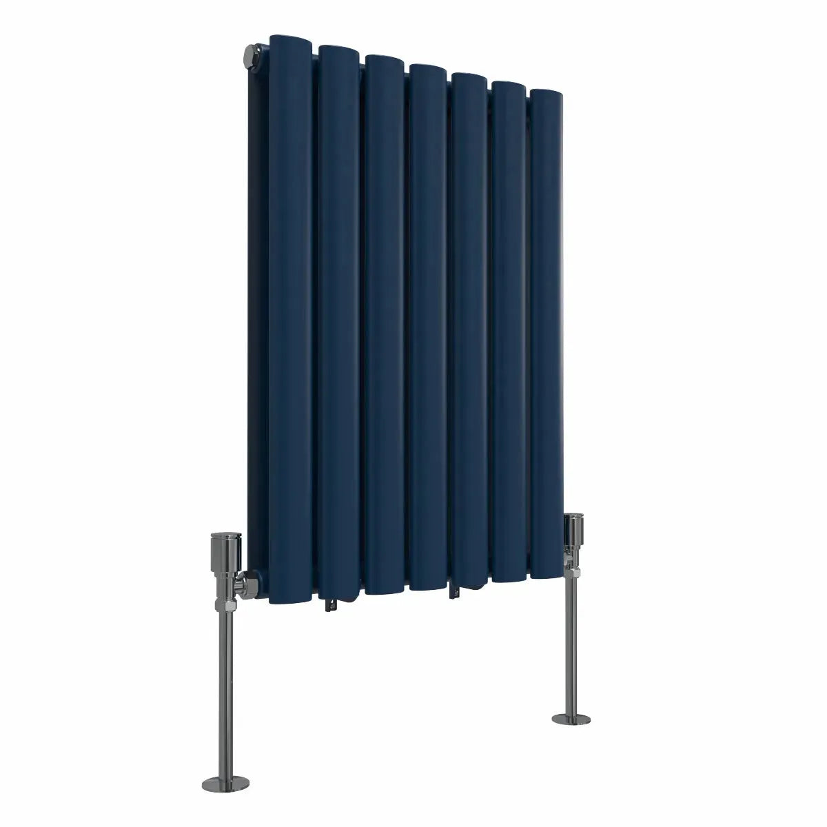 Cuneo - Modern horizontal oval tube radiator sapphire blue