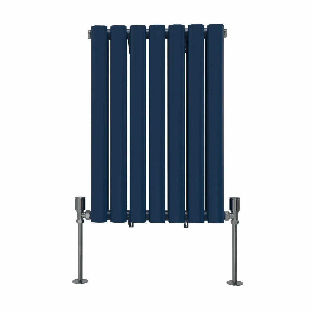 Cuneo - Modern horizontal oval tube radiator sapphire blue