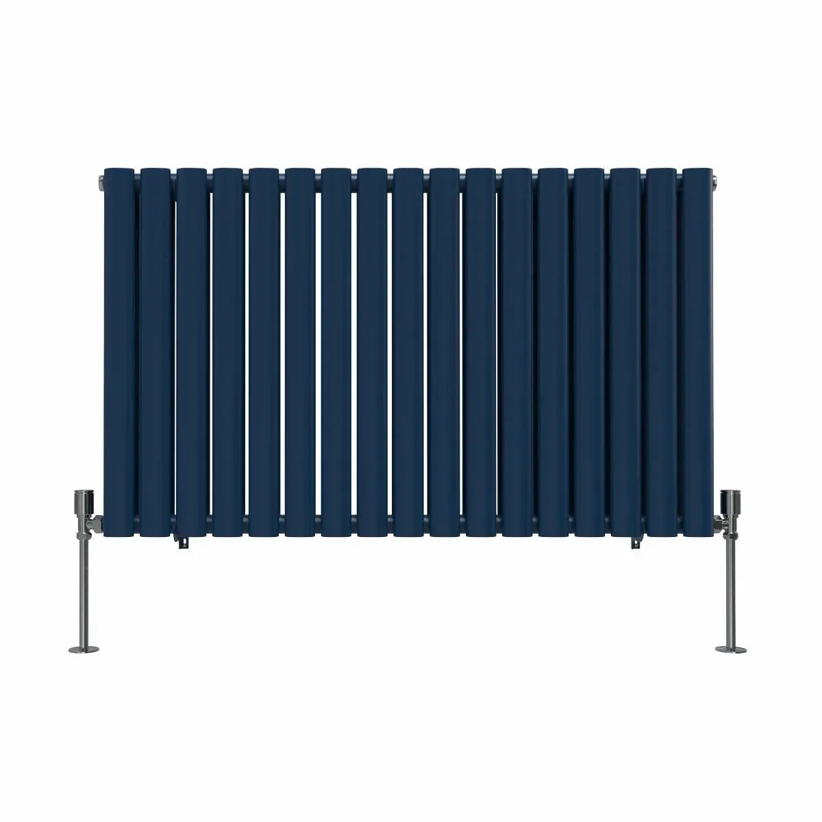 Cuneo - Modern horizontal oval tube radiator sapphire blue