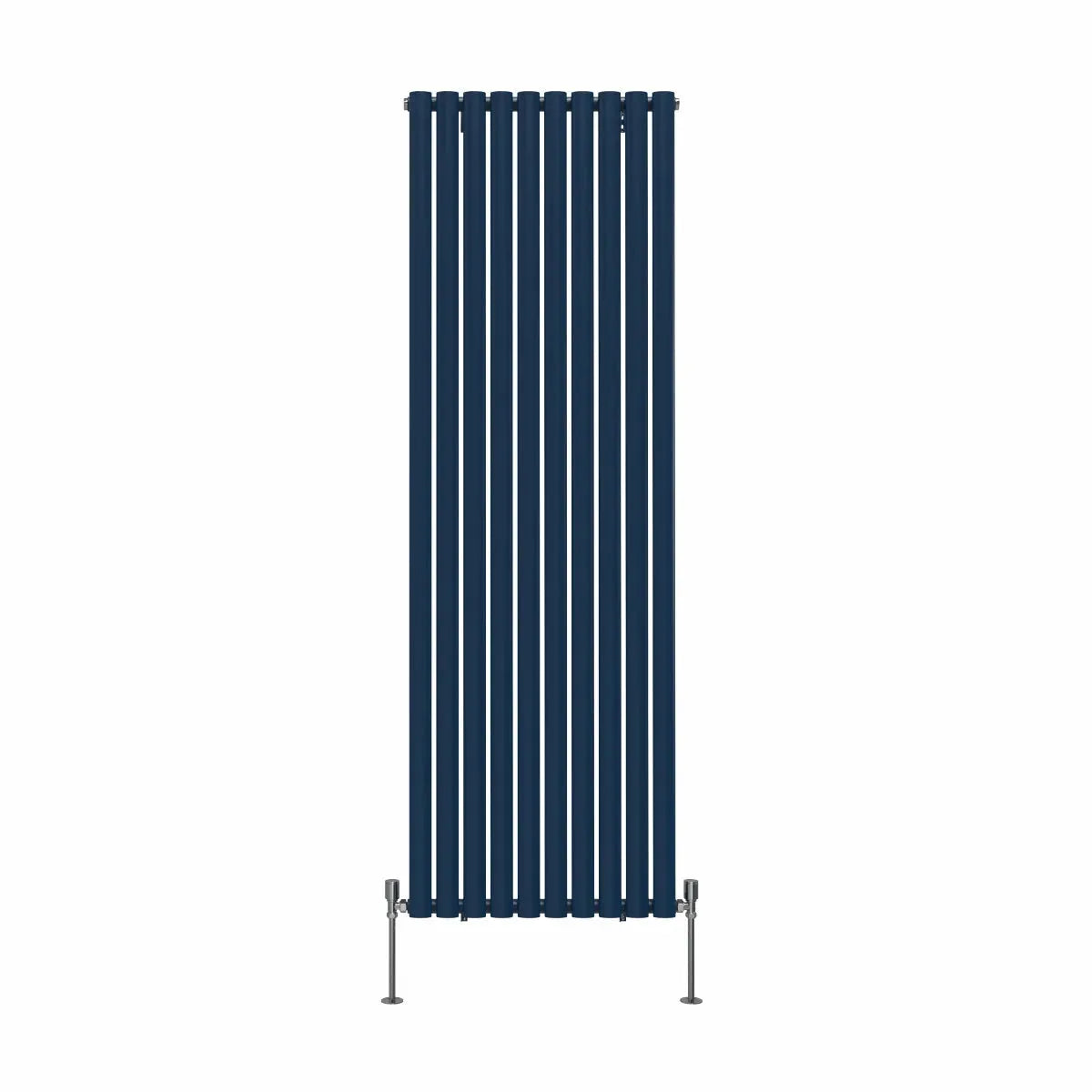 Cuneo - Modern vertical oval tube radiator sapphire blue