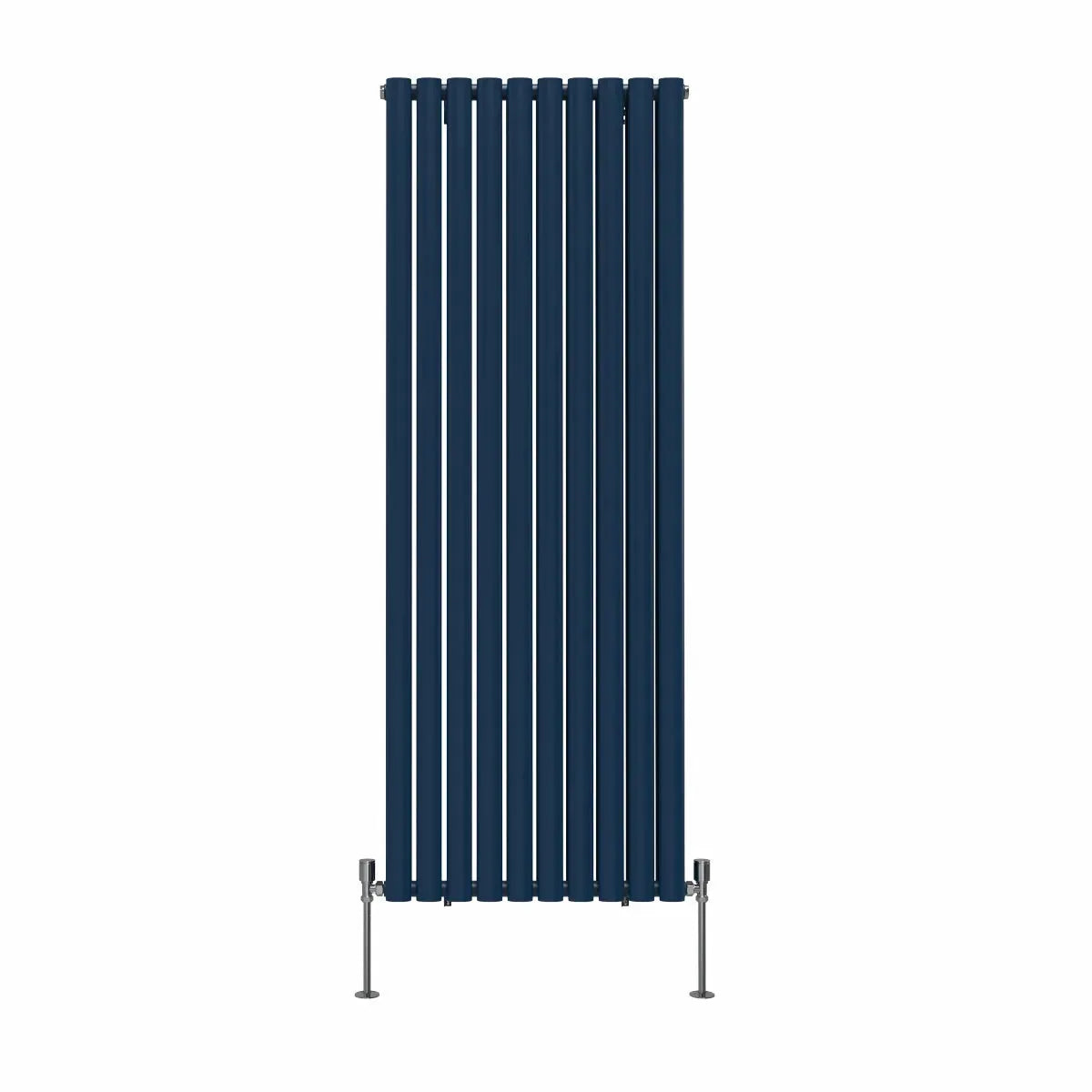 Cuneo - Modern vertical oval tube radiator sapphire blue