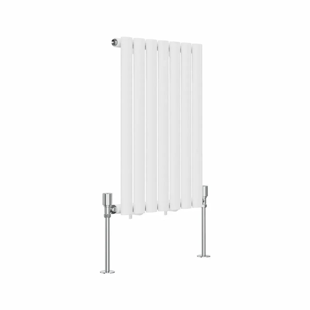 Cuneo - Modern horizontal oval tube radiator white