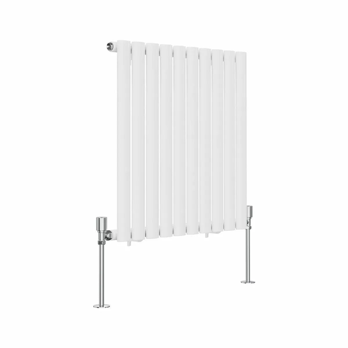 Cuneo - Modern horizontal oval tube radiator white