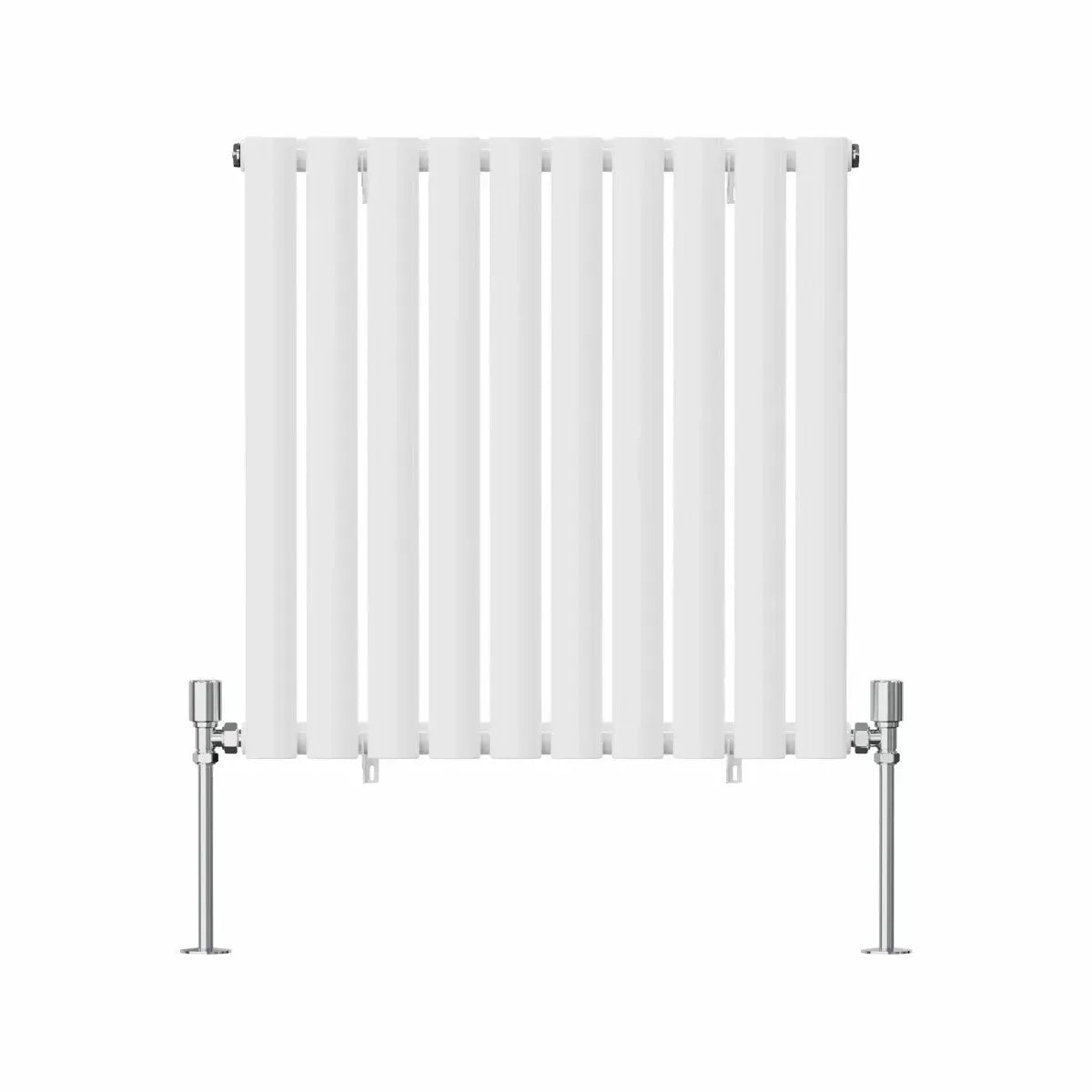 Cuneo - Modern horizontal oval tube radiator white