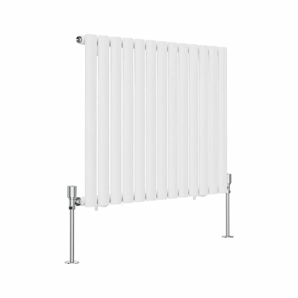 Cuneo - Modern horizontal oval tube radiator white