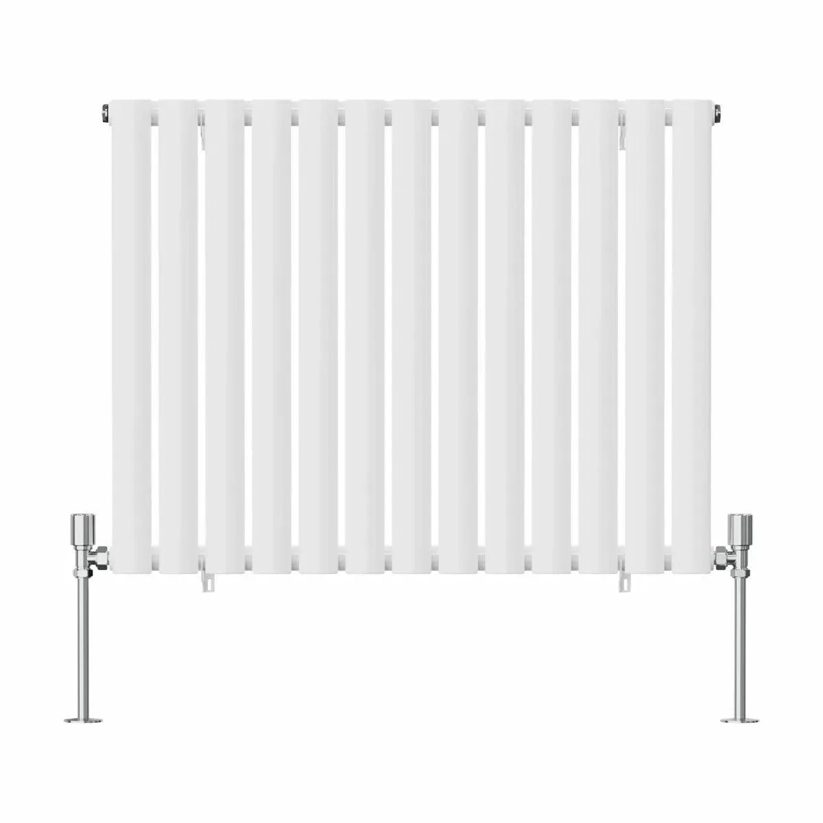 Cuneo - Modern horizontal oval tube radiator white