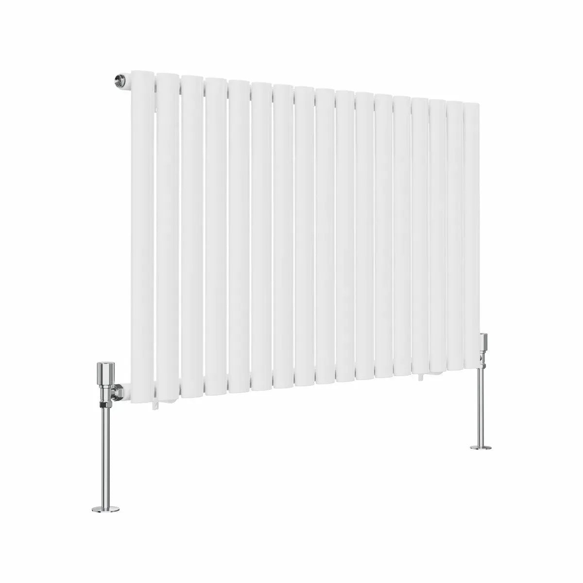 Cuneo - Modern horizontal oval tube radiator white