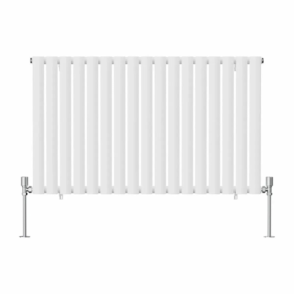 Cuneo - Modern horizontal oval tube radiator white