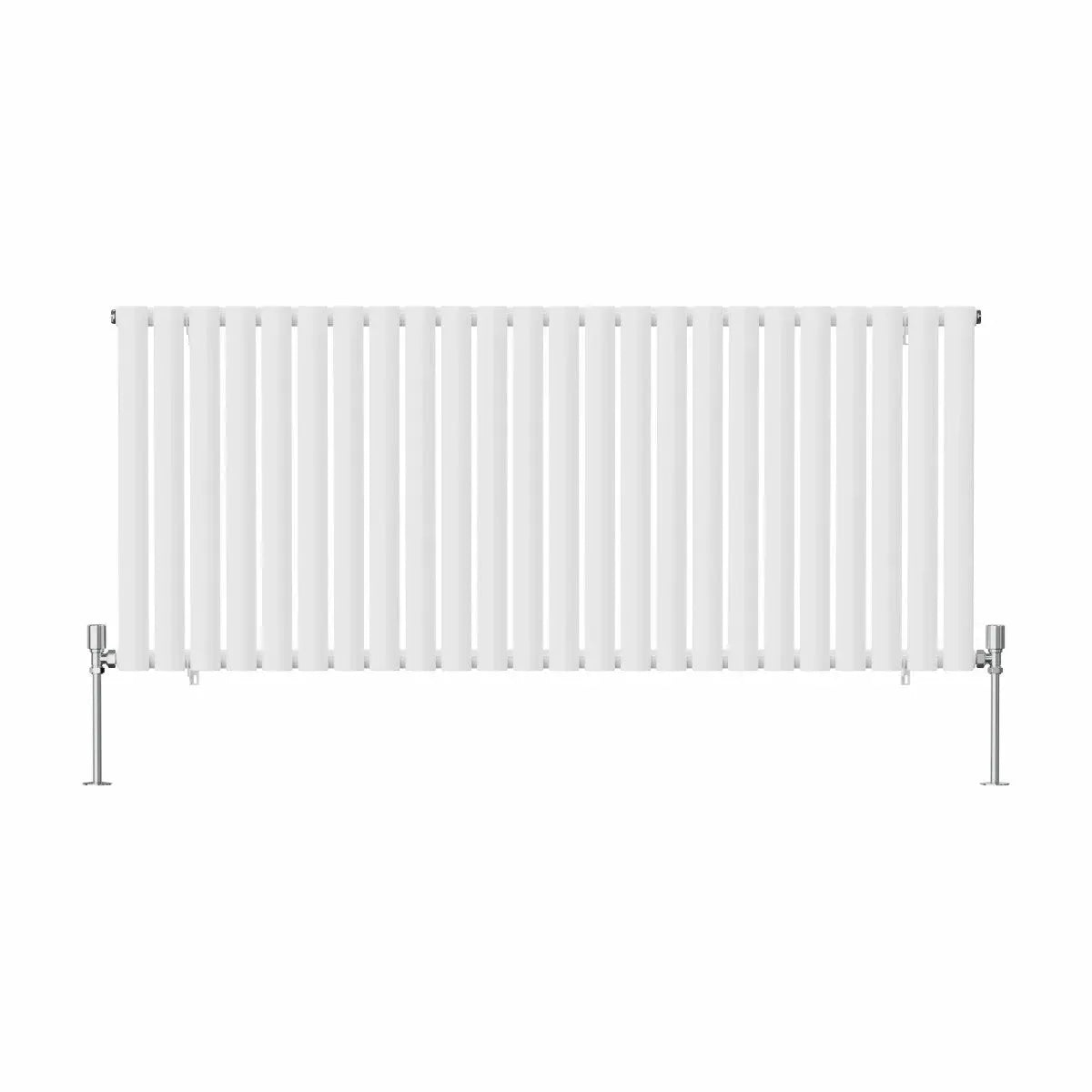 Cuneo - Modern horizontal oval tube radiator white