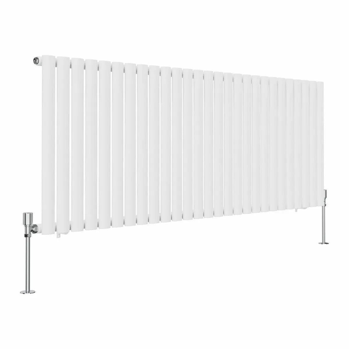 Cuneo - Modern horizontal oval tube radiator white