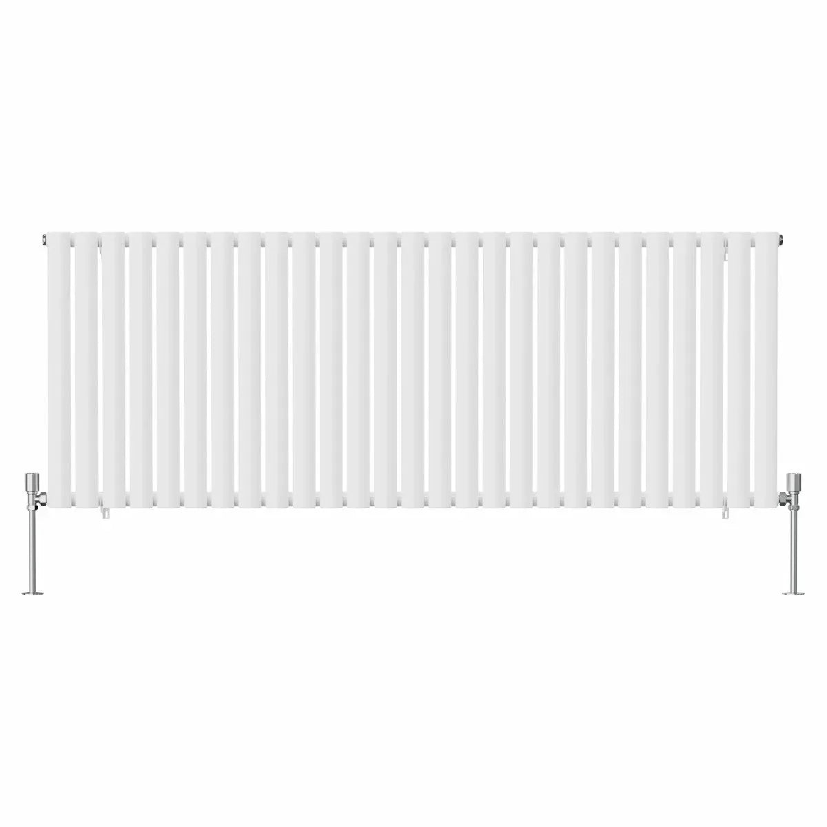 Cuneo - Modern horizontal oval tube radiator white