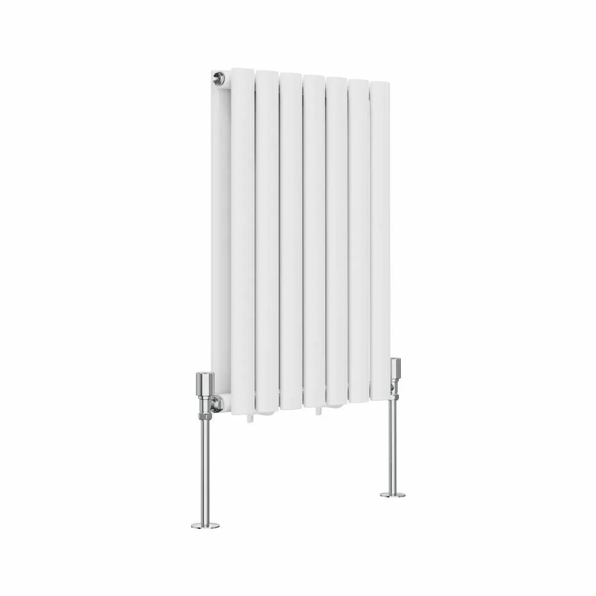 Cuneo - Modern horizontal oval tube radiator white