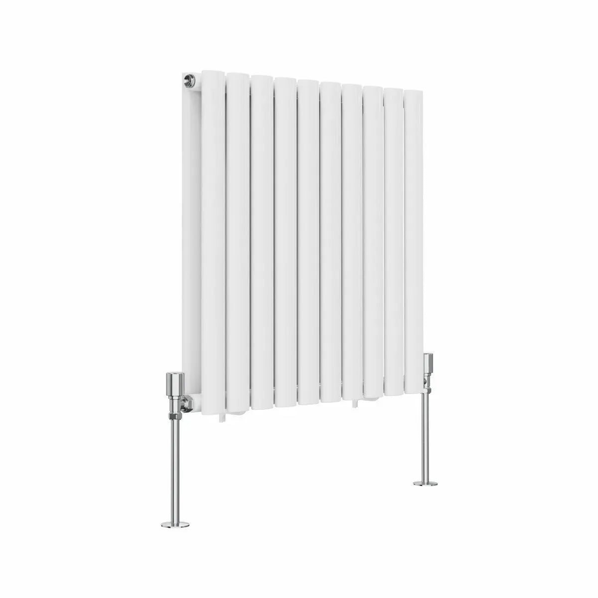 Cuneo - Modern horizontal oval tube radiator white