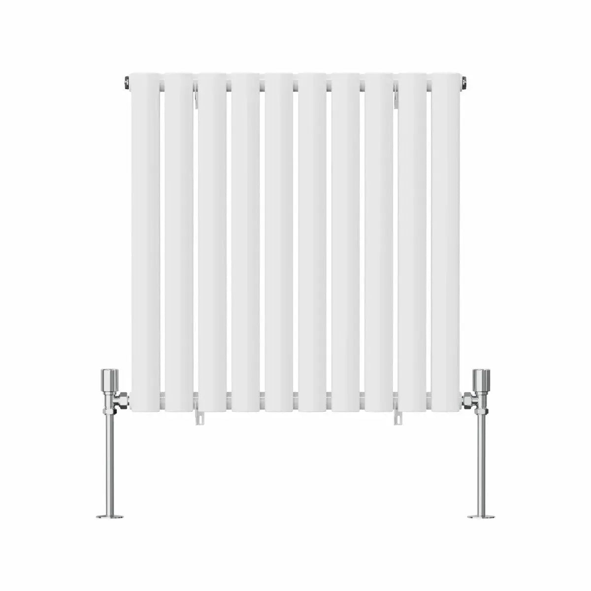 Cuneo - Modern horizontal oval tube radiator white