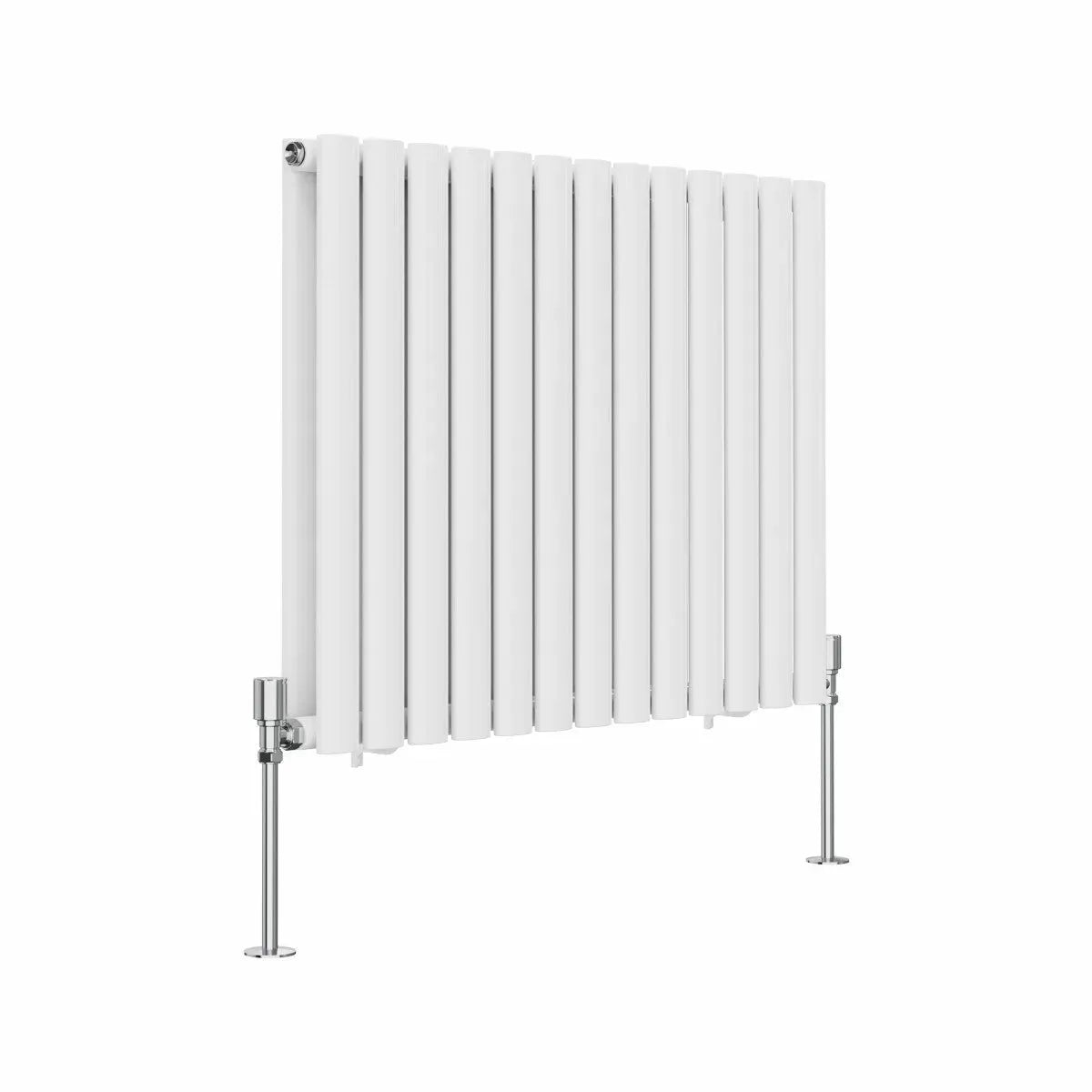 Cuneo - Modern horizontal oval tube radiator white