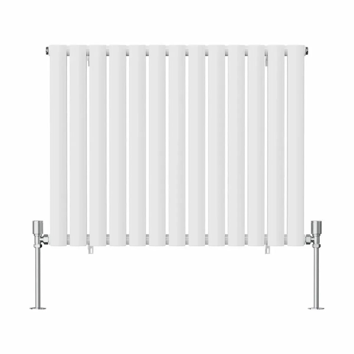 Cuneo - Modern horizontal oval tube radiator white