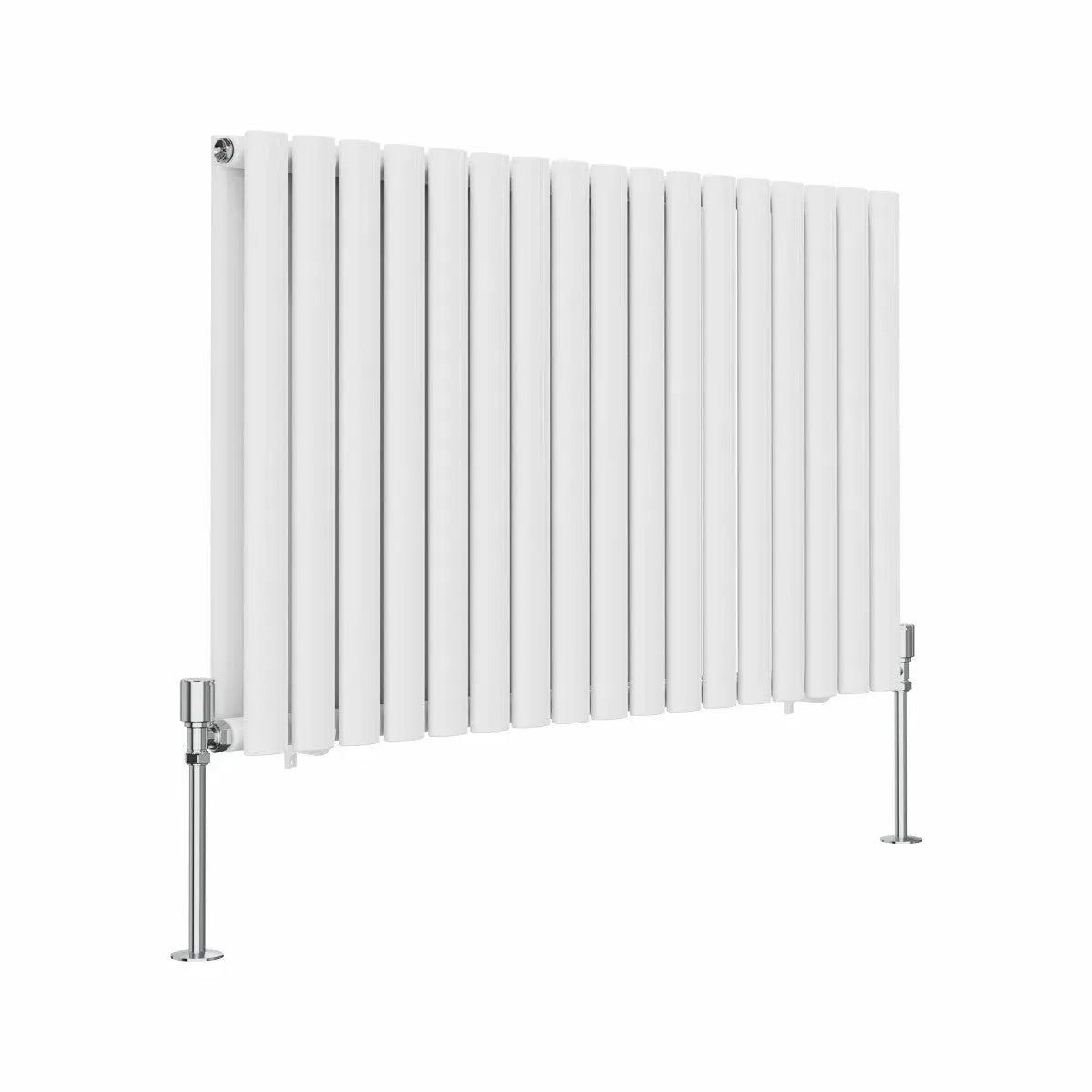 Cuneo - Modern horizontal oval tube radiator white