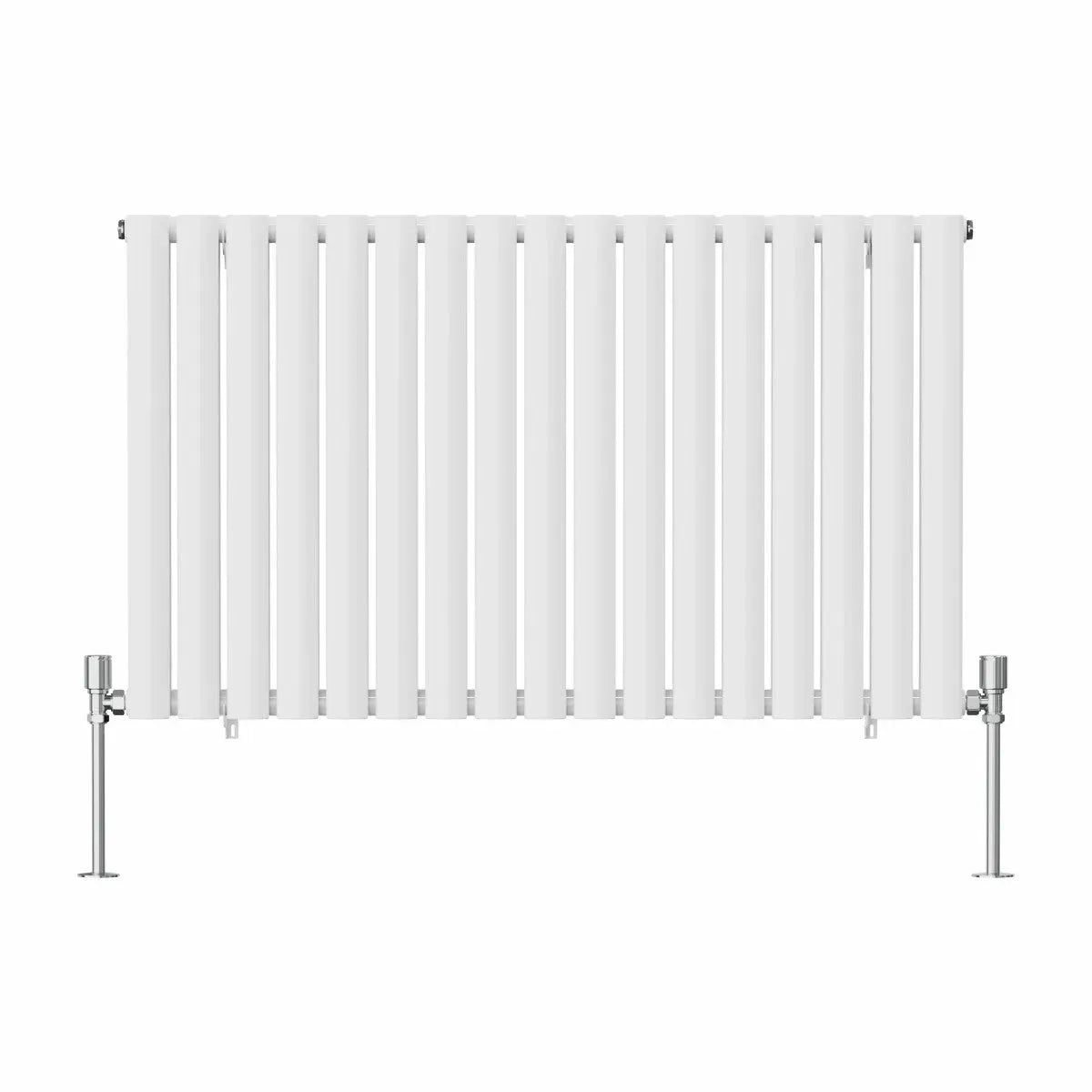 Cuneo - Modern horizontal oval tube radiator white