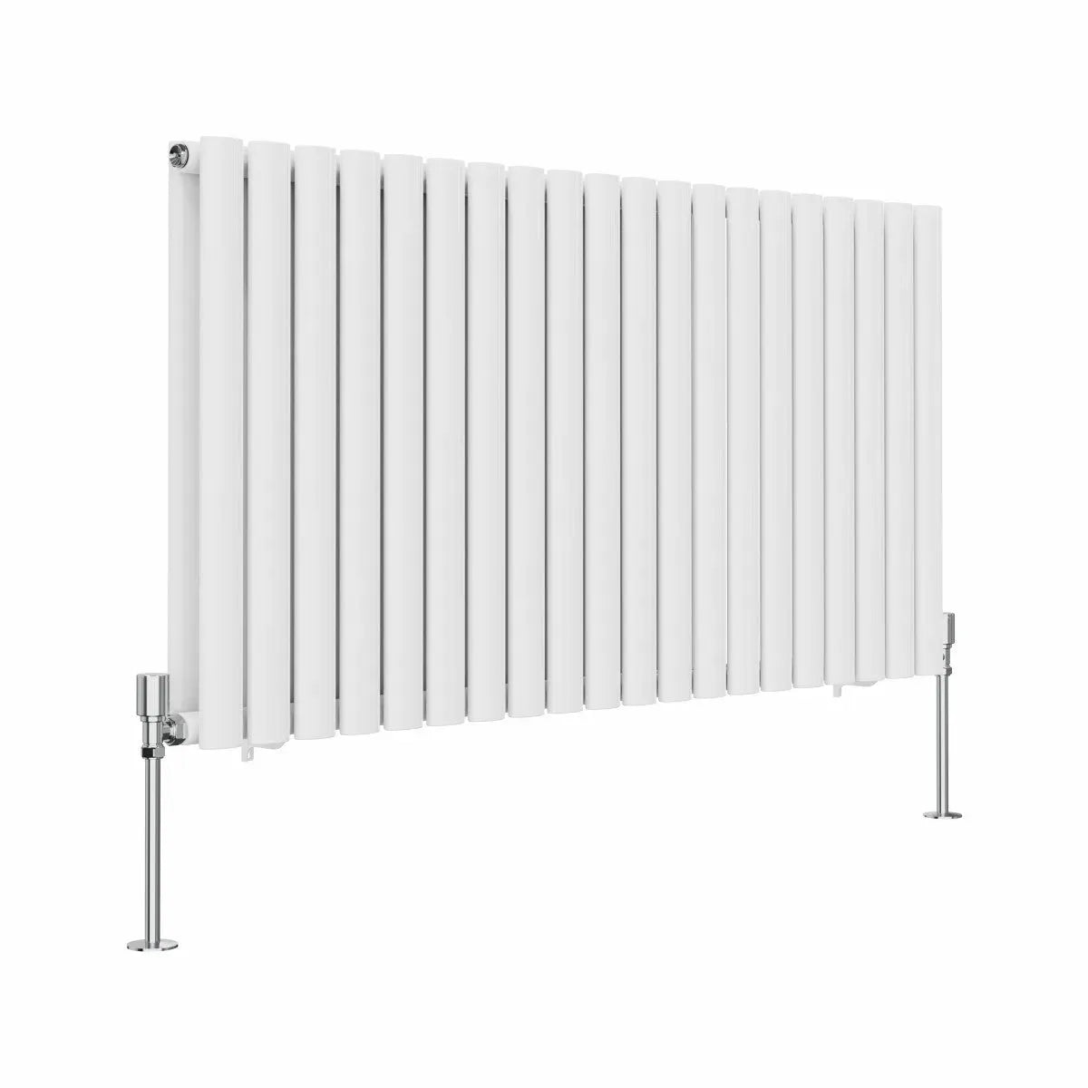 Cuneo - Modern horizontal oval tube radiator white